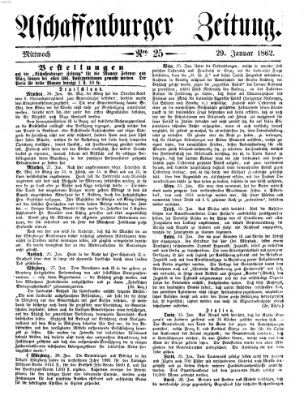 Aschaffenburger Zeitung Mittwoch 29. Januar 1862