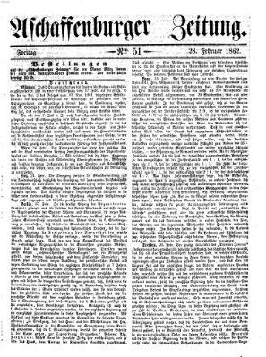 Aschaffenburger Zeitung Freitag 28. Februar 1862