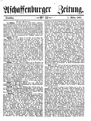 Aschaffenburger Zeitung Samstag 1. März 1862