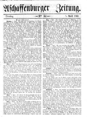 Aschaffenburger Zeitung Dienstag 8. April 1862