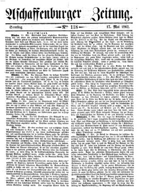 Aschaffenburger Zeitung Samstag 17. Mai 1862