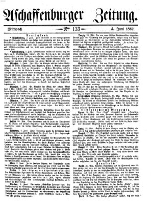 Aschaffenburger Zeitung Mittwoch 4. Juni 1862