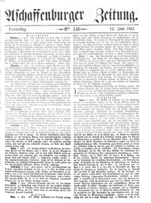 Aschaffenburger Zeitung Donnerstag 12. Juni 1862