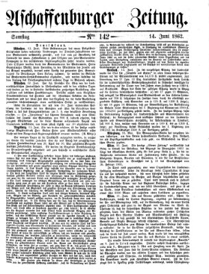 Aschaffenburger Zeitung Samstag 14. Juni 1862