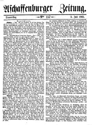 Aschaffenburger Zeitung Donnerstag 3. Juli 1862