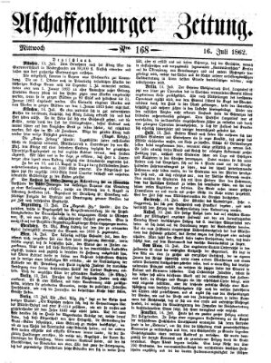 Aschaffenburger Zeitung Mittwoch 16. Juli 1862