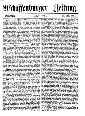 Aschaffenburger Zeitung Donnerstag 24. Juli 1862