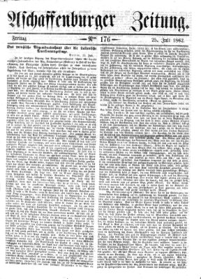 Aschaffenburger Zeitung Freitag 25. Juli 1862