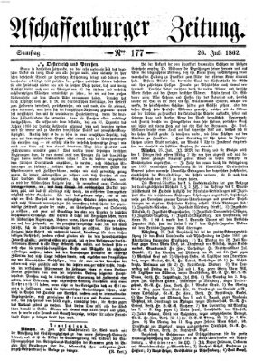 Aschaffenburger Zeitung Samstag 26. Juli 1862