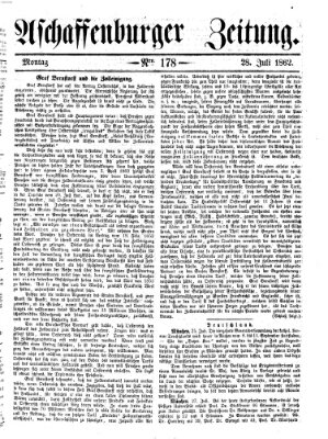 Aschaffenburger Zeitung Montag 28. Juli 1862