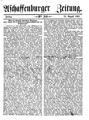 Aschaffenburger Zeitung Freitag 22. August 1862