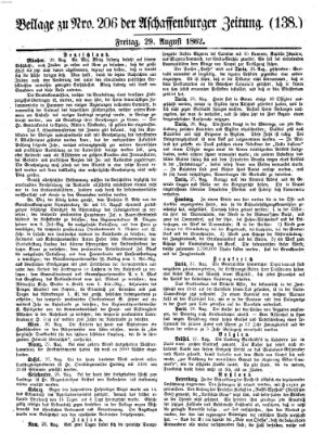 Aschaffenburger Zeitung Freitag 29. August 1862