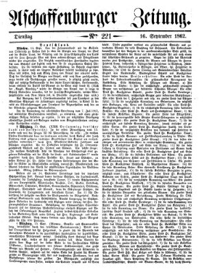 Aschaffenburger Zeitung Dienstag 16. September 1862