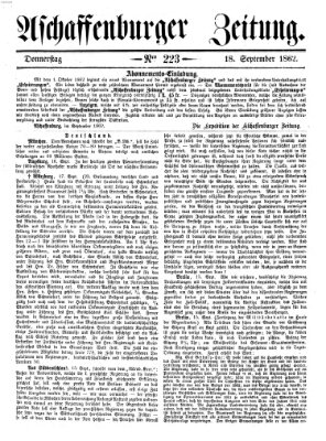 Aschaffenburger Zeitung Donnerstag 18. September 1862