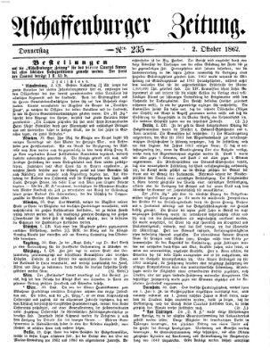 Aschaffenburger Zeitung Donnerstag 2. Oktober 1862