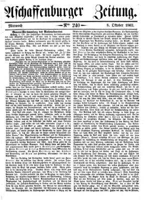 Aschaffenburger Zeitung Mittwoch 8. Oktober 1862