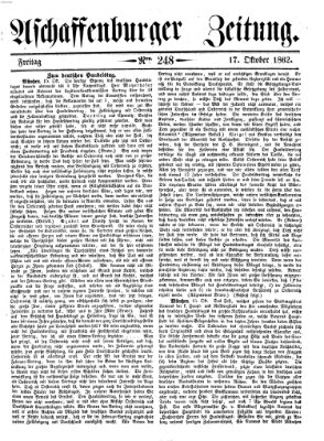 Aschaffenburger Zeitung Freitag 17. Oktober 1862