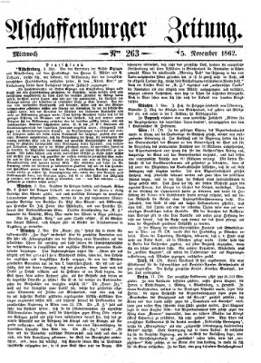 Aschaffenburger Zeitung Mittwoch 5. November 1862