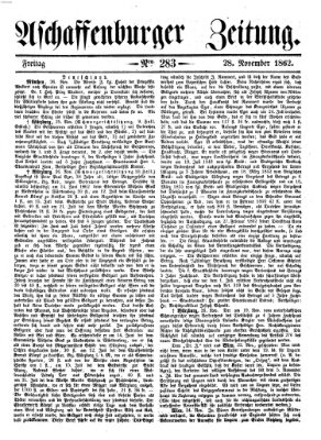 Aschaffenburger Zeitung Freitag 28. November 1862