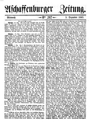 Aschaffenburger Zeitung Mittwoch 3. Dezember 1862