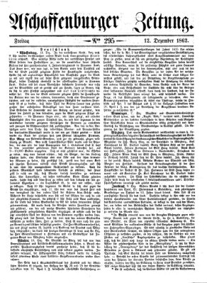 Aschaffenburger Zeitung Freitag 12. Dezember 1862