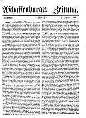 Aschaffenburger Zeitung Mittwoch 7. Januar 1863