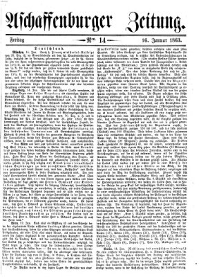 Aschaffenburger Zeitung Freitag 16. Januar 1863