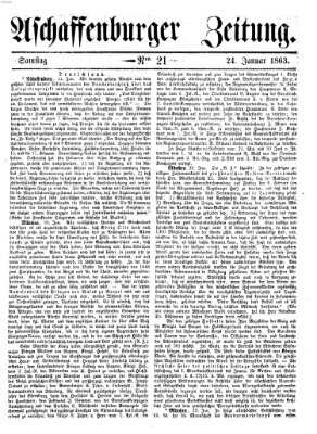 Aschaffenburger Zeitung Samstag 24. Januar 1863