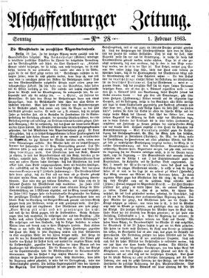 Aschaffenburger Zeitung Sonntag 1. Februar 1863