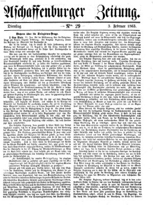 Aschaffenburger Zeitung Dienstag 3. Februar 1863