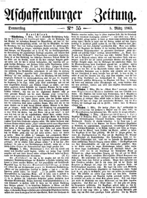 Aschaffenburger Zeitung Donnerstag 5. März 1863