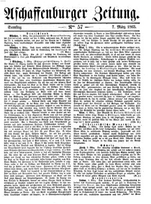 Aschaffenburger Zeitung Samstag 7. März 1863