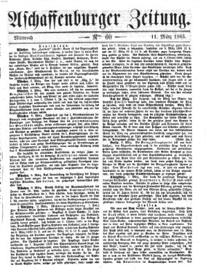 Aschaffenburger Zeitung Mittwoch 11. März 1863