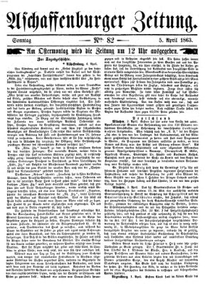 Aschaffenburger Zeitung Sonntag 5. April 1863