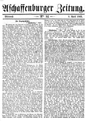 Aschaffenburger Zeitung Mittwoch 8. April 1863