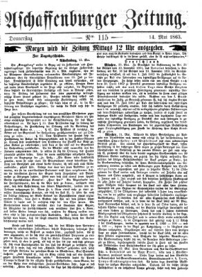 Aschaffenburger Zeitung Donnerstag 14. Mai 1863