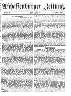 Aschaffenburger Zeitung Mittwoch 27. Mai 1863