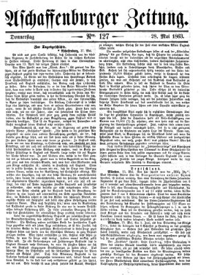 Aschaffenburger Zeitung Donnerstag 28. Mai 1863