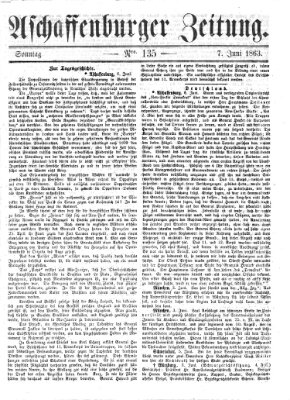 Aschaffenburger Zeitung Sonntag 7. Juni 1863