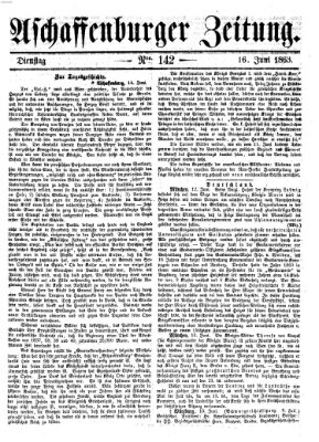 Aschaffenburger Zeitung Dienstag 16. Juni 1863