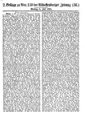 Aschaffenburger Zeitung Montag 6. Juli 1863