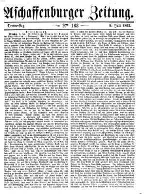 Aschaffenburger Zeitung Donnerstag 9. Juli 1863