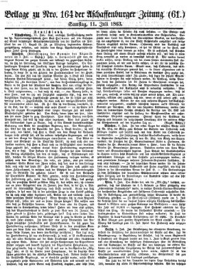 Aschaffenburger Zeitung Samstag 11. Juli 1863