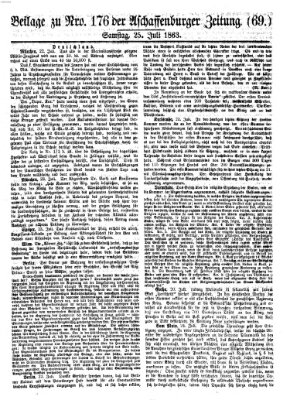 Aschaffenburger Zeitung Samstag 25. Juli 1863