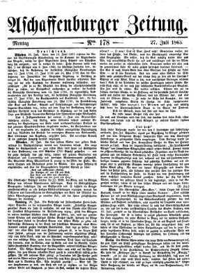 Aschaffenburger Zeitung Montag 27. Juli 1863