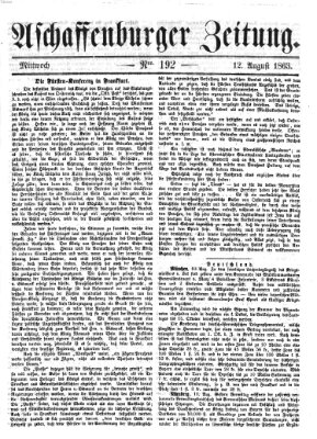 Aschaffenburger Zeitung Mittwoch 12. August 1863