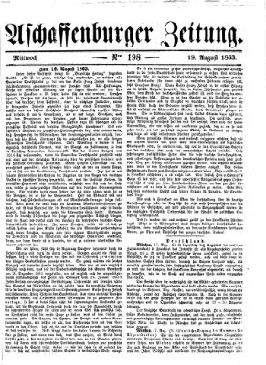 Aschaffenburger Zeitung Mittwoch 19. August 1863