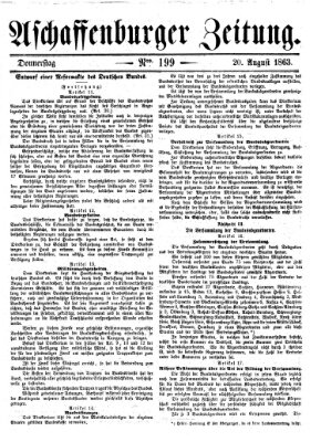 Aschaffenburger Zeitung Donnerstag 20. August 1863