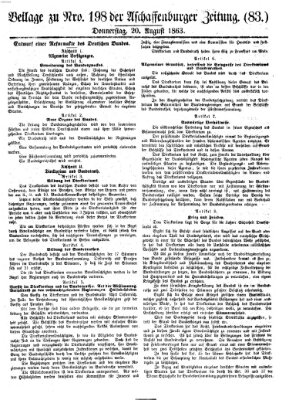 Aschaffenburger Zeitung Donnerstag 20. August 1863