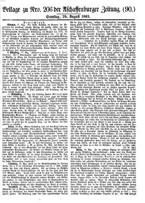 Aschaffenburger Zeitung Samstag 29. August 1863